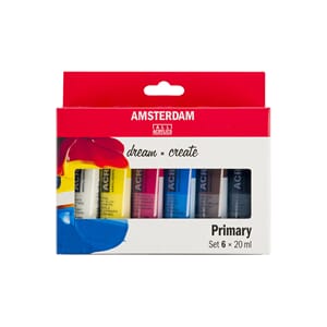 ACRYL STANDARD 20ML SETT 6 FARGER PRIMARY