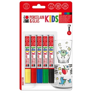 PORSELENSTUSJER MARABU SETT 5 FARGER PORCELAIN & GLAS