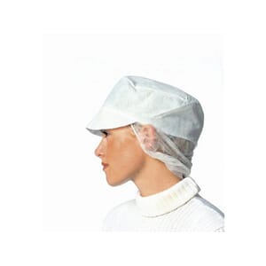 SNOOD CAPS HVIT M/BREM GRANBERG (100)