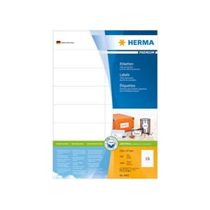 ETIKETT HERMA PREMIUM A4 105x37 MM (1600)