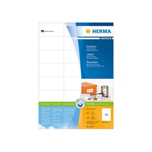 ETIKETT A4 70x37 MM (2400) HERMA PREMIUM
