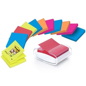 POST-IT DISPENSER Z-NOTES 76x76 MM MED 12 BLOKKER