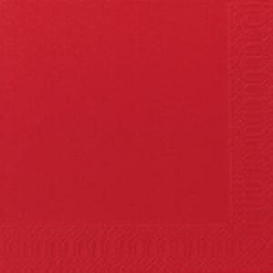 SERVIETT DUNI 3L 33CM RØD(125)