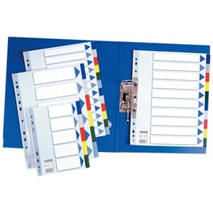 SKILLEBLAD A4 MAXI 10-DELT PLAST.5-FRG.