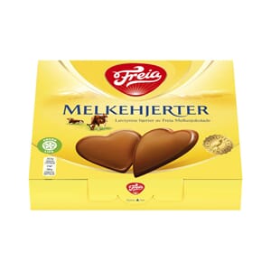 MELKESJOKOLADE HJERTER FREIA 130 GRAM