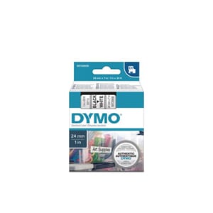 TAPE DYMO D1 SORT/HVIT 24MM X 7M