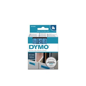 TAPE DYMO D1 POLY 12MMX7M SORT/BLÅ BB1
