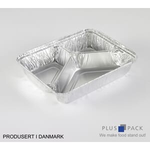 ALUMINIUMSFORM REKTANGULÆR 3 ROM 500 STK