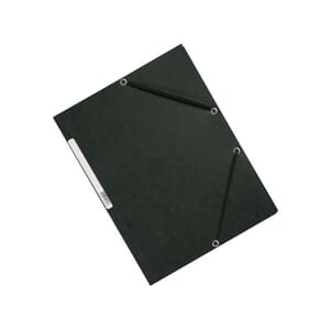 STRIKKMAPPE EXACOMPTA  A4 3 KLAFFER 335G SORT