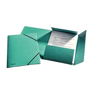 STRIKKMAPPE GRØNN A4 KARTONG 3KL