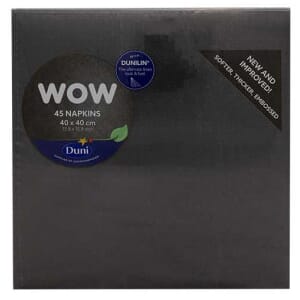 SERVIETT DUNILIN 40CM SORT (45)