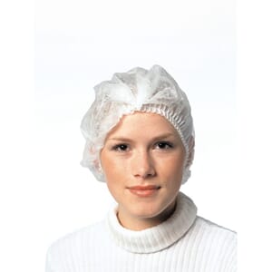 HÅRNETT ENGANGS NON-VOWEN ONE-SIZE HVIT (100)