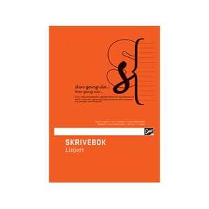 SKRIVEBOK A4 LINj 9MM, MARGL N.STD RØD EMO