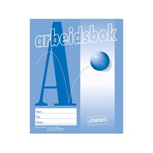 ARBEIDSBOK 17X21CM ULINJ  BLÅ 80G 24 BL