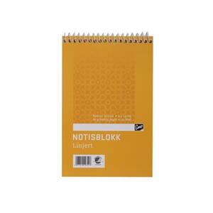 NOTISBLOKK 9X14CM 50BL 60G LINJ SPIRAL