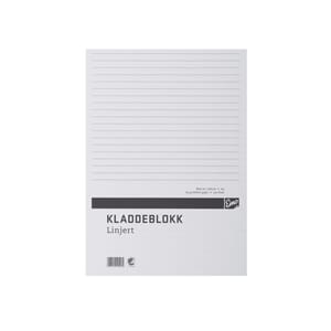 KLADDEBLOKK A4 LINJ.100BL 60G TOPPLIMT