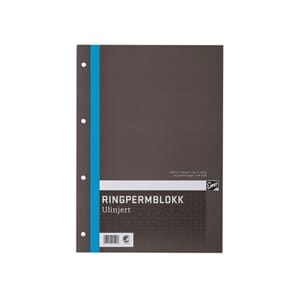 RINGPERMBLOKK A4 ULINJERT 70G 80 BL EMO