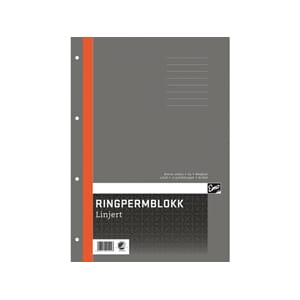 RINGPERMBLOKK EMO A4 70 G 80 BL LINJER