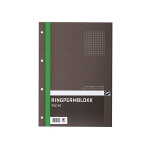 RINGPERMBLOKK EMO A4 70G 80 BL RUTER