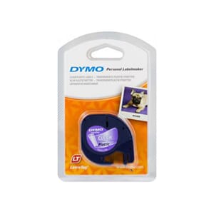 TAPE DYMO LETRATAG PLAST KLAR