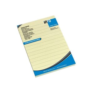 NOTATBLOKK INFO 100X150MM POWER LINJERT GUL