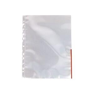 SIGNALLOMME A4 RØD KANT 100 STK