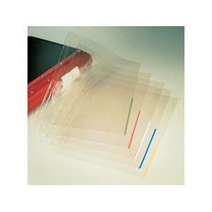 SIGNALLOMME A4 BLÅ KANT 100 STK