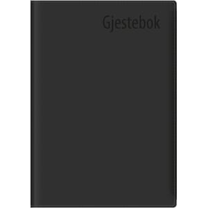 GJESTEBOK A4 IM SKINN NØYTRAL SORT