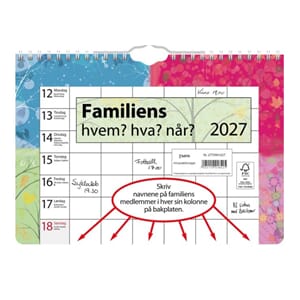 KALENDER 2027 7.SANS FAMILIENS HVEM? HVA? NÅR?.