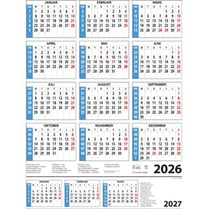 KALENDER 2026 7.SANS ÅRSKALENDER A2 KA