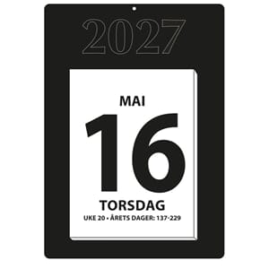 KALENDER 2027 7.SANS KJEMPEKALENDER