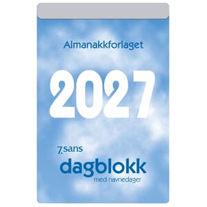 KALENDER 2027 7.SANS DAGBLOKK