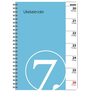 KALENDER 2027 7.SANS UKEKALENDER REFILL SPIRAL
