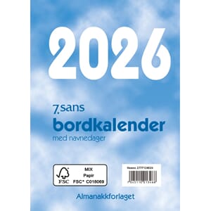 KALENDER 2026 7.SANS BORDKALENDER
