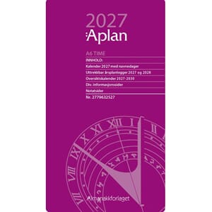 KALENDER 2027 APLAN A6 TIME UKE ALMANAKKFORLAGET