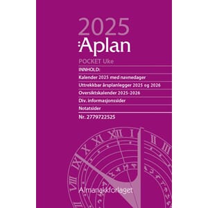 KALENDER 2026 APLAN POCKET UKE ÅRSSETT