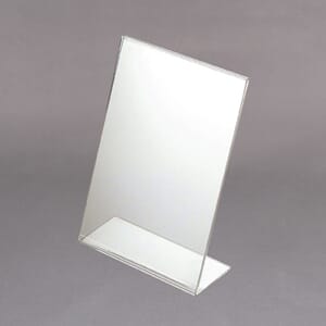 MENYHOLDER A6 SKRÅ AKRYL