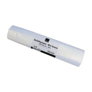 AVFALLSPOSE  HVIT 60X60 40L LDPE 7MY (50)