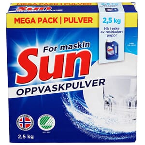 MASKINOPPVASK SUN 2,5KG PULVER