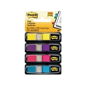 POST-IT INDEX 6834AB ASS 12X43MM(4PK)