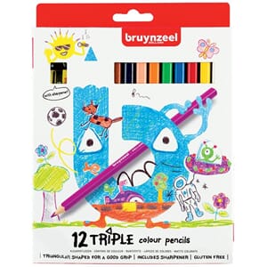 BRUYNZEEL KIDS FARGEBLYANT TREKANTET 12 STK