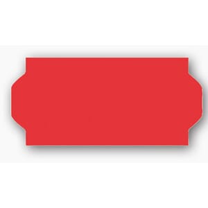 PRISETIKETT RØD 26x12 LIM 2