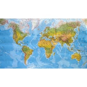 VEGGKART VERDENSKART 1:30 MILL. PAPIR