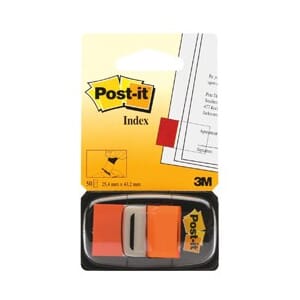 POST-IT INDEX 6804 ORANGE 25X43MM(50)