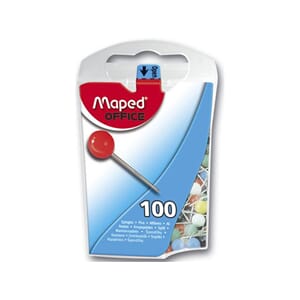 KARTNÅLER  SMÅ  ASS.FARGER MAPED OFFICE   (100)