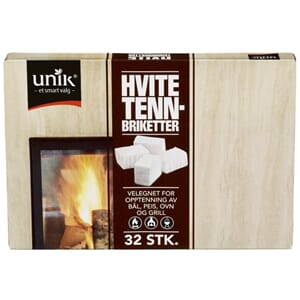 TENNBRIKETTER HVIT 32PK