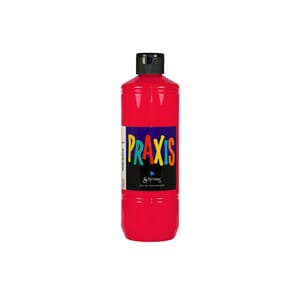 PRAXIS SKOLEFARGE RØD 500ML