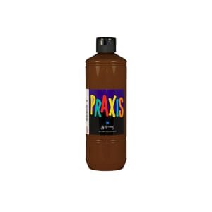 PRAXIS SKOLEFARGE BRUN 500ML.