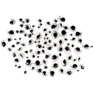 PLASTØYNE M/ØYEVIPPER MIX 100 STK