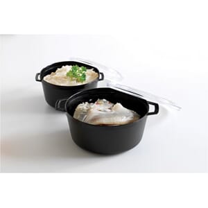 PLASTGRYTE SORT M/LOKK 2L  PLUS PACK (5)